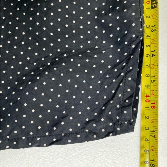 Vintage 90s The Limited Silk Black White Polka Dot Long Sleeve Shirt Women Large - Picture 9 of 12